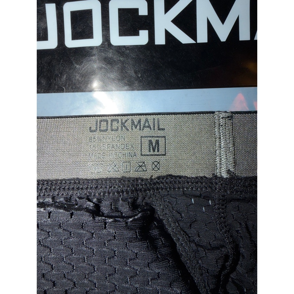 JOCKMAIL Mens Padded Butt Enhancer Boxer Briefs Black Mesh Underwear Size M NEW - Picture 3 of 3